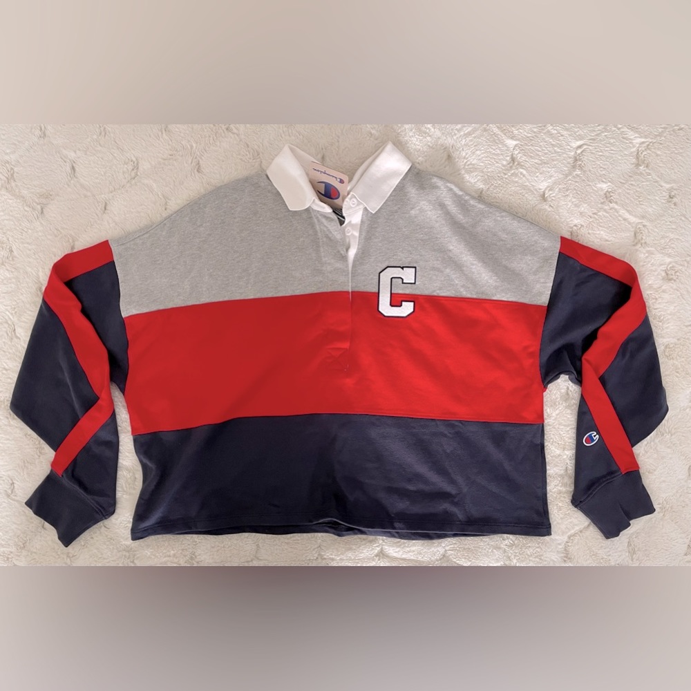 new with tags size xl champion cropped polo top